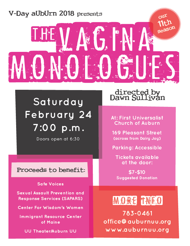 V Day AUbUrn The Vagina Monologues Center For Wisdom S Women